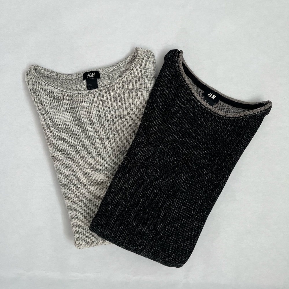 H&M | Crew Neck Bundle Black/White | M